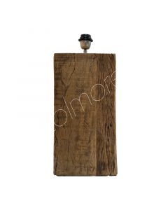 Tischlampe recyceltes Holz natur 20x20x50