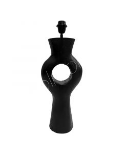 Tischlampe aus schwarzem Mangoholz 23x23x59