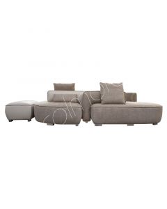 Sofa Varios weiß/cremefarbenes Leder 280x170x43