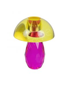 Kerzenhalter Pilz helle Farbe Kristallglas 8x8x10