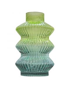 Vase grün blau Glas 17x17x27