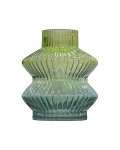 Vase grün blau Glas 17x17x20