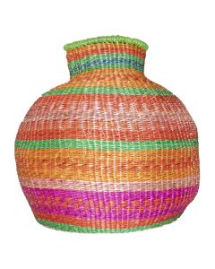 Dekorative Vase, mehrfarbig, Seegras, 52 x 52 x 48 cm