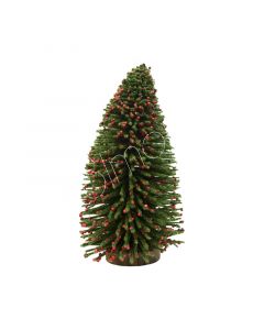 Deko-Weihnachtsbaum grün mit roten Beeren 12x12x22