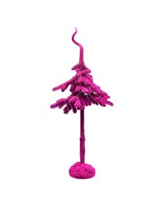 Deko-Flockbaum fuchsia 25x25x120