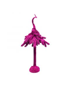 Deko-Flockbaum fuchsia 22x22x90