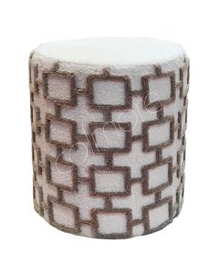 Hocker Quadrate beige/braun Boucle WO 41x41x46