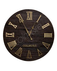 Wanduhr braunes Holz 76x5x76