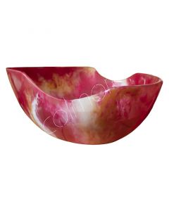 Obstschale Sonnenaufgang rosa Harz 34x24x15